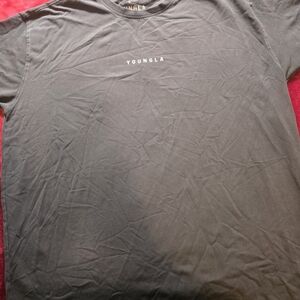 YoungLA Black Short-Sleeve Logo Tee